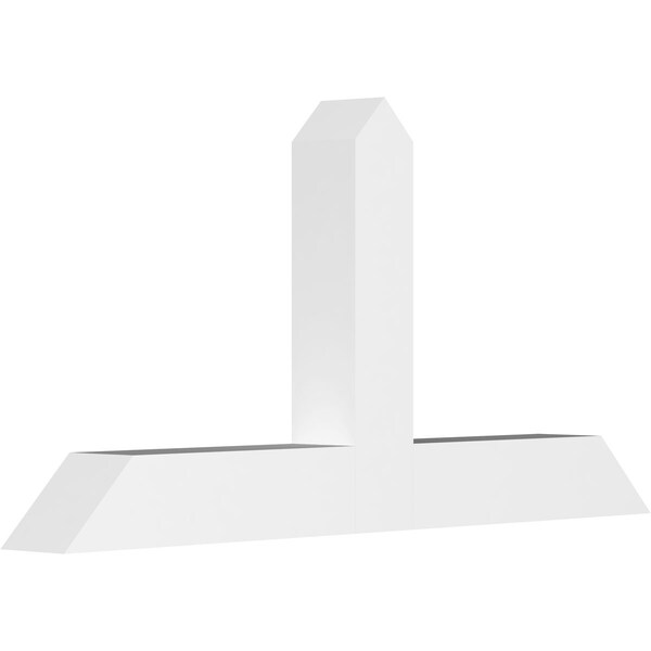 Ekena Millwork Portland Architectural Grade PVC Gable Bracket, 60"W x 30"H x 6"D x 6"F, 12/12 Pitch GBP060X30X0606POR00 - main